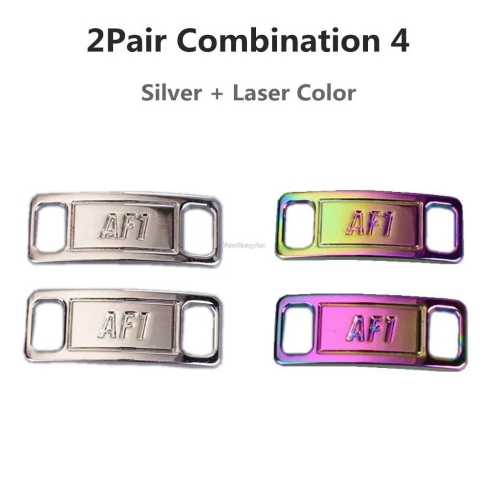 5 PAIRS of Nike Air Force 1 Lace Buckle Lace Tag Dubrae - Many Different Colors - Picture 3 of 4